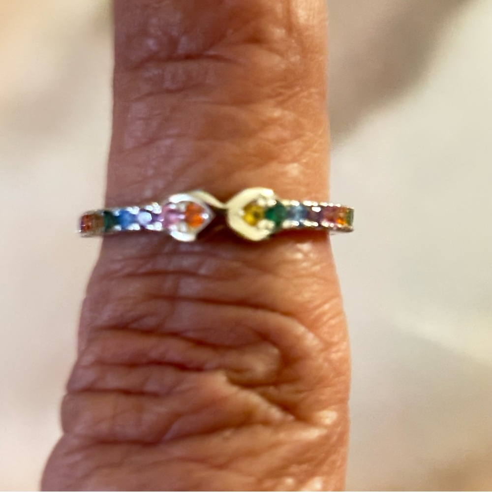 Silver S925 Infinity Ring Size 6 - image 4